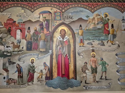 Fresque St Blaise Eglise Saint-Blaise de Saint-Rambert-d'Albon